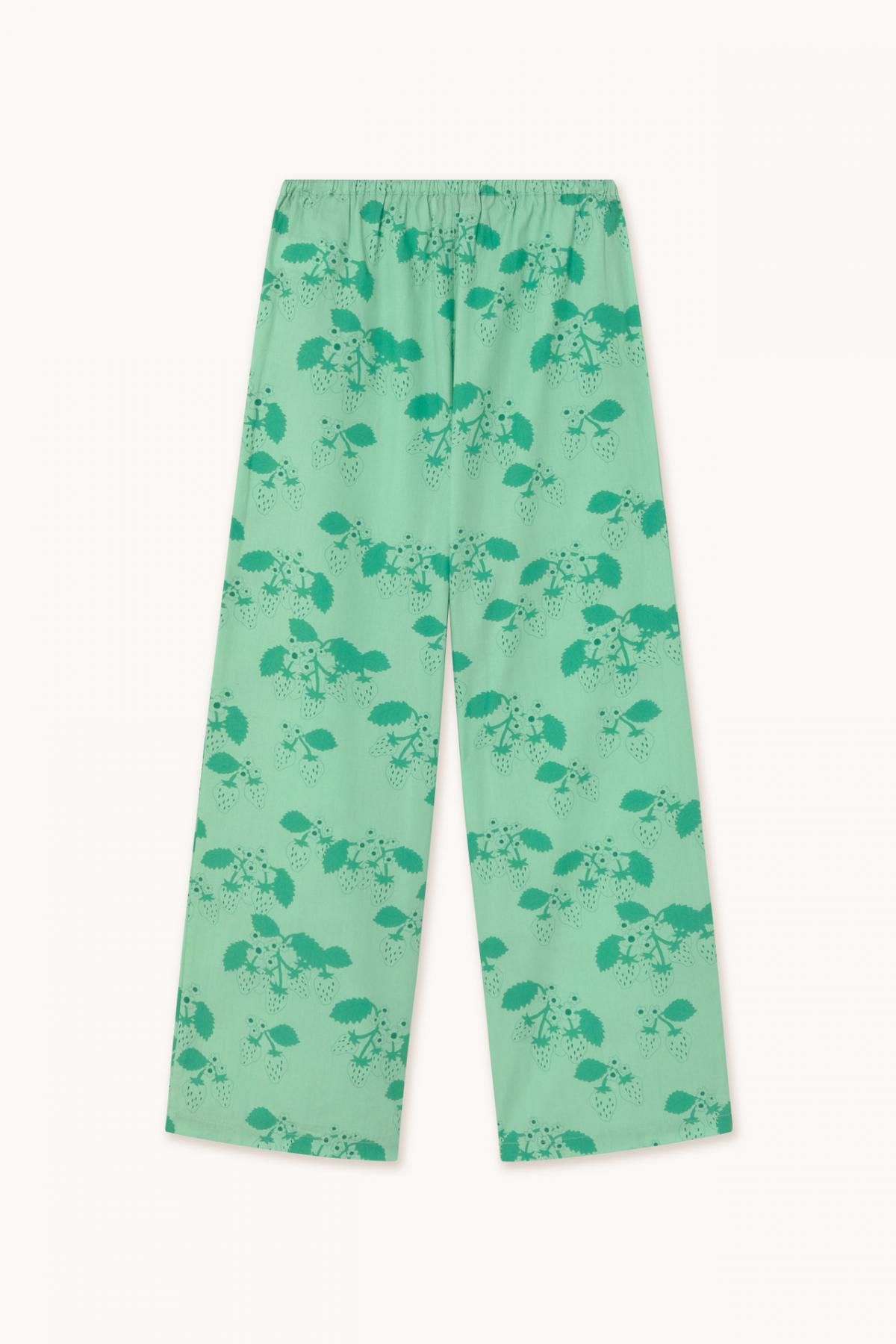 타이니코튼 라이트그린 스트로베리 패턴 와이드 팬츠 SS25-622R22 ONE COLOR - 상세 이미지 4