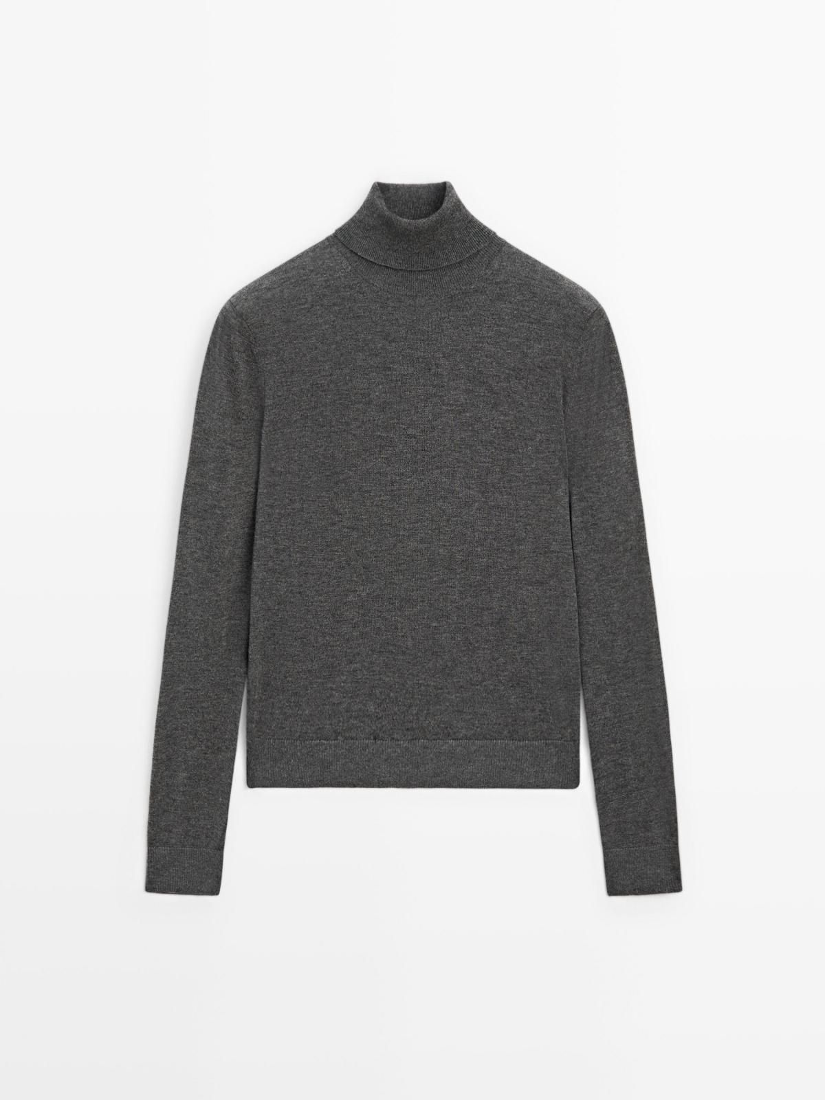 마시모두띠 프리미엄 울블렌드 소프트 경량 하이넥 니트 스웨터 5660/579 ANTHRACITE GREY - 상품 이미지