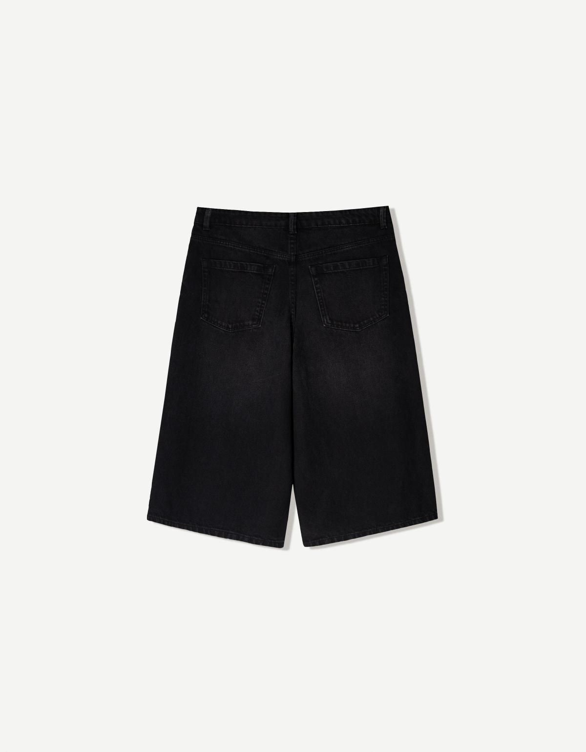 버쉬카 배기 데님 버뮤다 쇼츠 3194/180 BLACK - 상세 이미지 2
