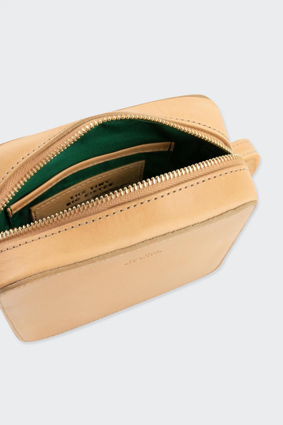 타이니코튼 미니멀 스퀘어 레더 크로스백 Bolso Cuadrado Piel Vini TTBS-027J20 ALMOND - 상세 이미지 4