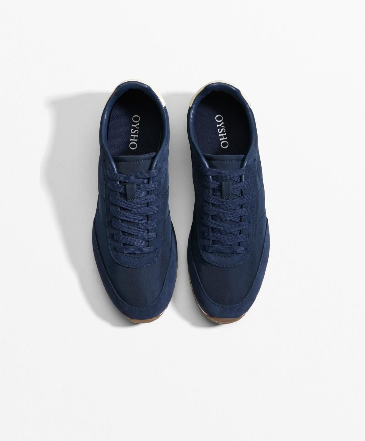 오이쇼 레트로 스포츠 트레이닝화 나일론 스플릿레더 1103/580 NAVYBLUE - 상세 이미지 3