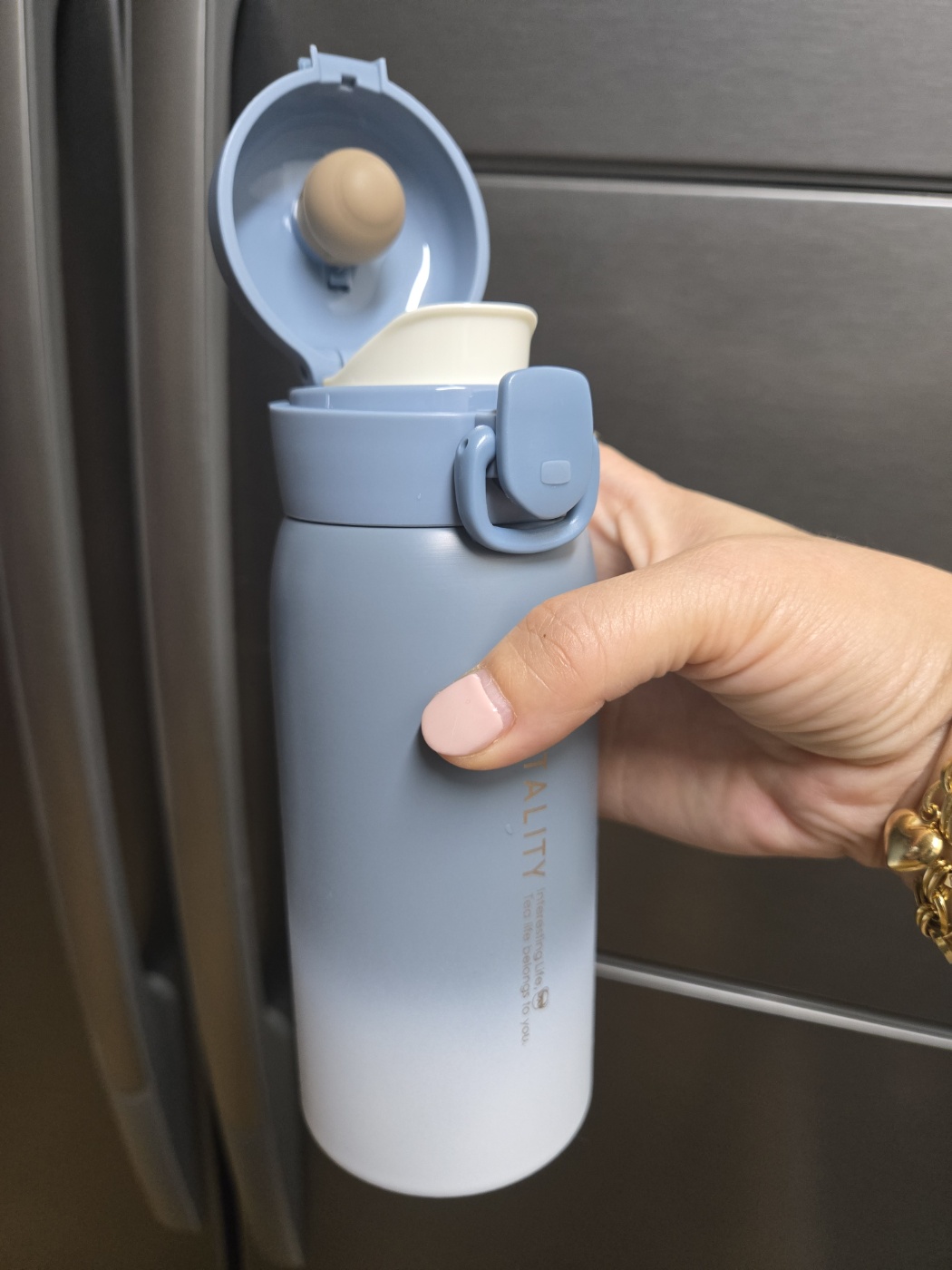 Life모아 텀블러 스텐 보온보냉 원터치 휴대용 가벼운 친환경 텀블러 350ml 500ml - 상세 이미지 4