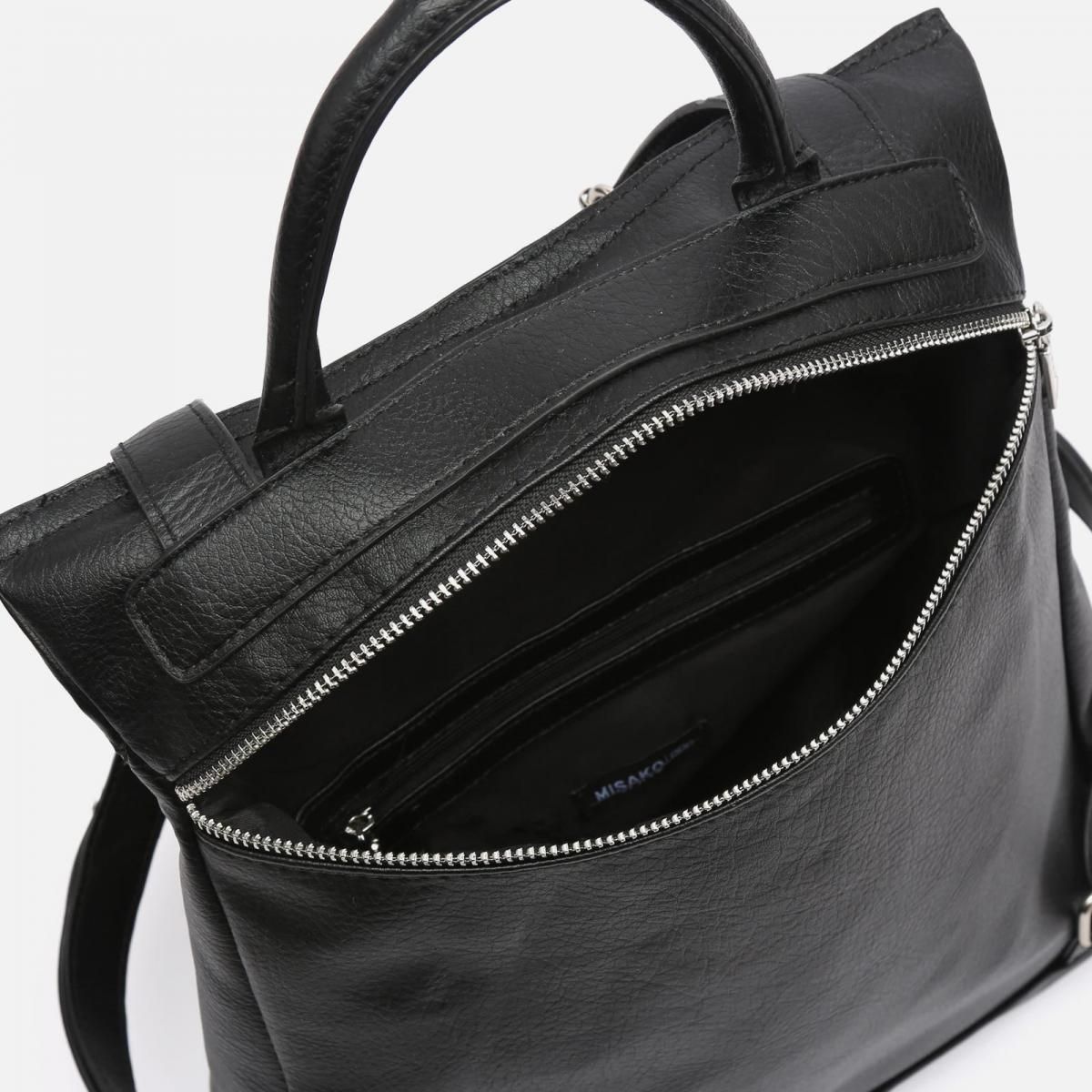 미사코 테크니컬 레더 도난 방지 백팩 DAMIER-4400131002014 BLACK - 상세 이미지 5