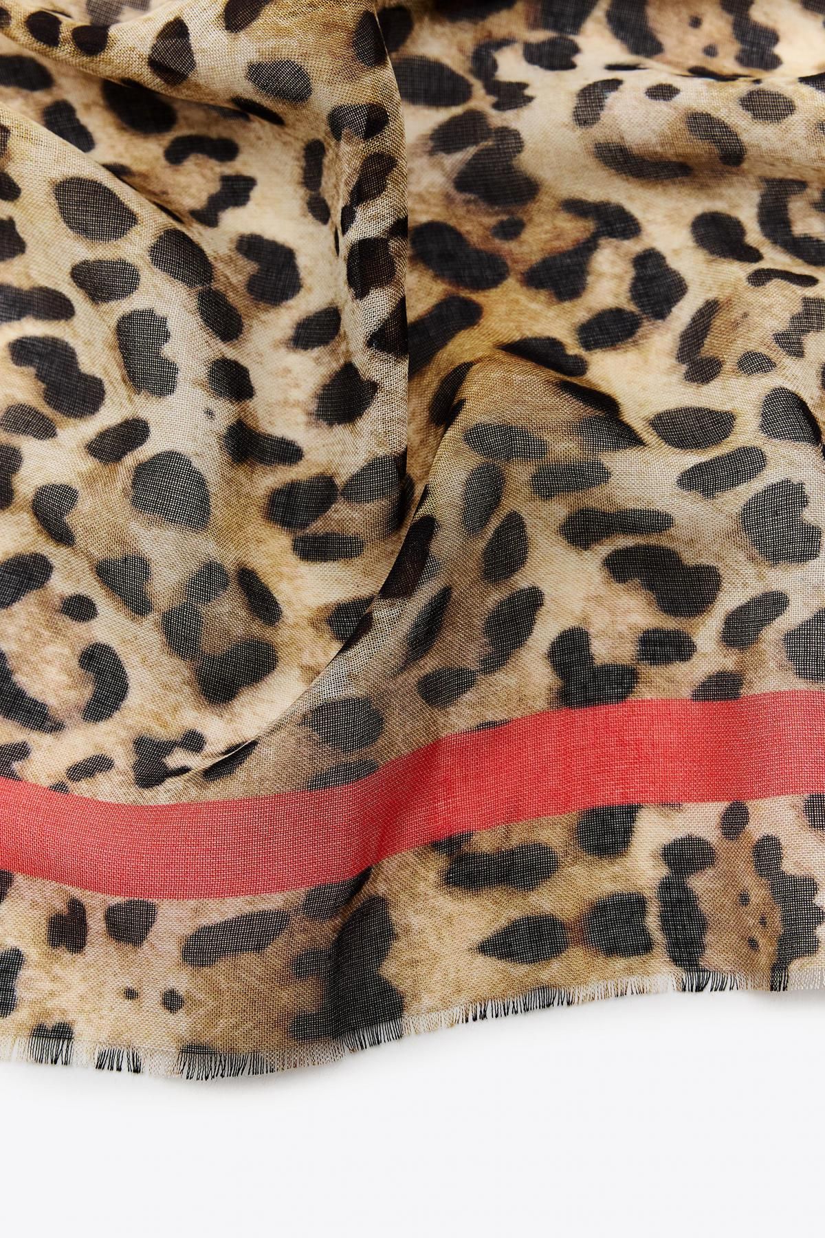 자라 애니멀 프린트 모달 실크 스카프 4758/203 LEOPARD - 상세 이미지 3