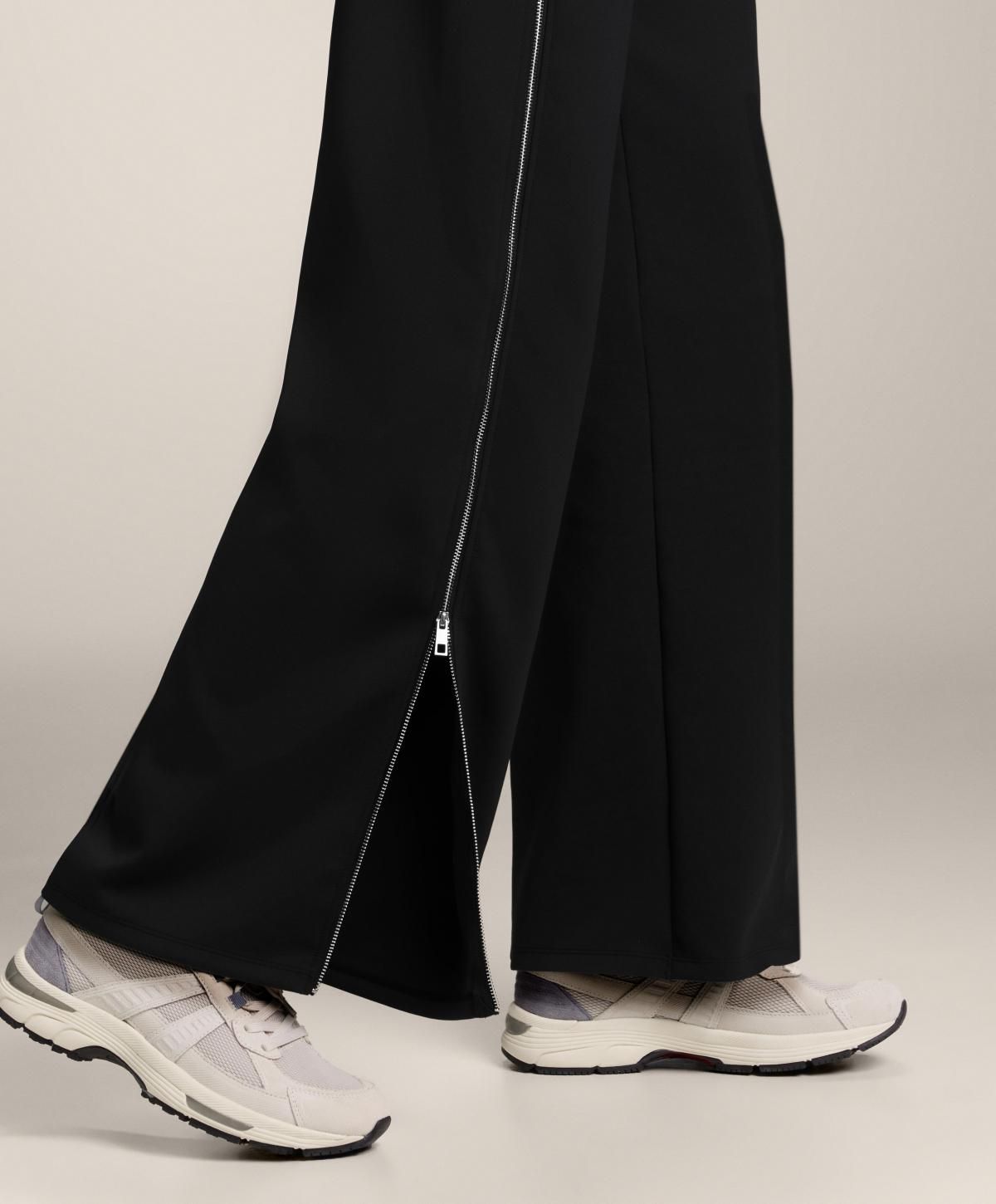 오이쇼 테크니컬 하이웨이스트 네오프렌 지퍼 와이드 팬츠 3398/231 BLACK - 상세 이미지 5