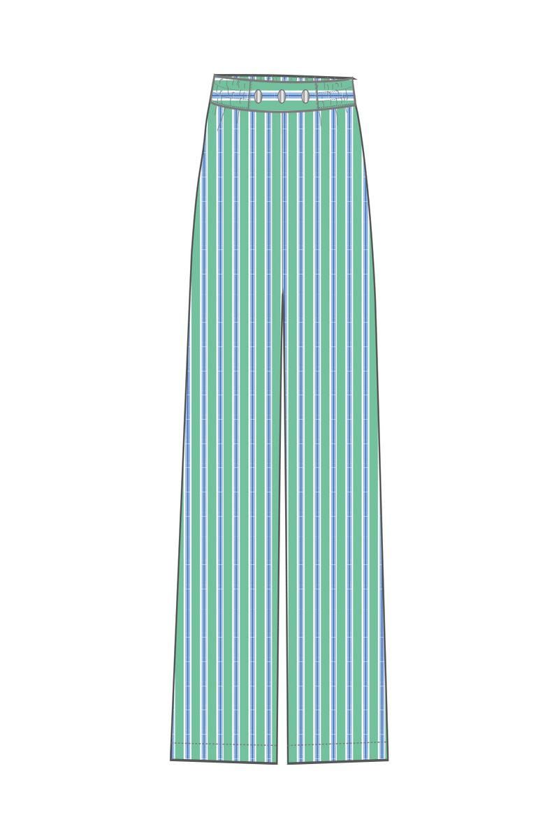 타이니코튼 스트라이프 와이드 팬츠 SS25-630R22 ONE COLOR - 상세 이미지 2