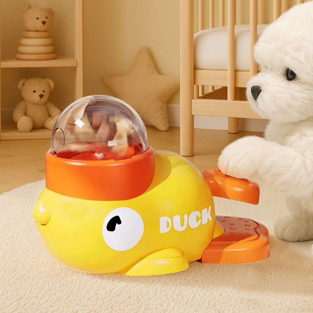 쭈쭈야 오리팡팡 회전 간식발사 강아지 고양이 노즈워크 간식볼 애견 사료 장난감 분리불안해소