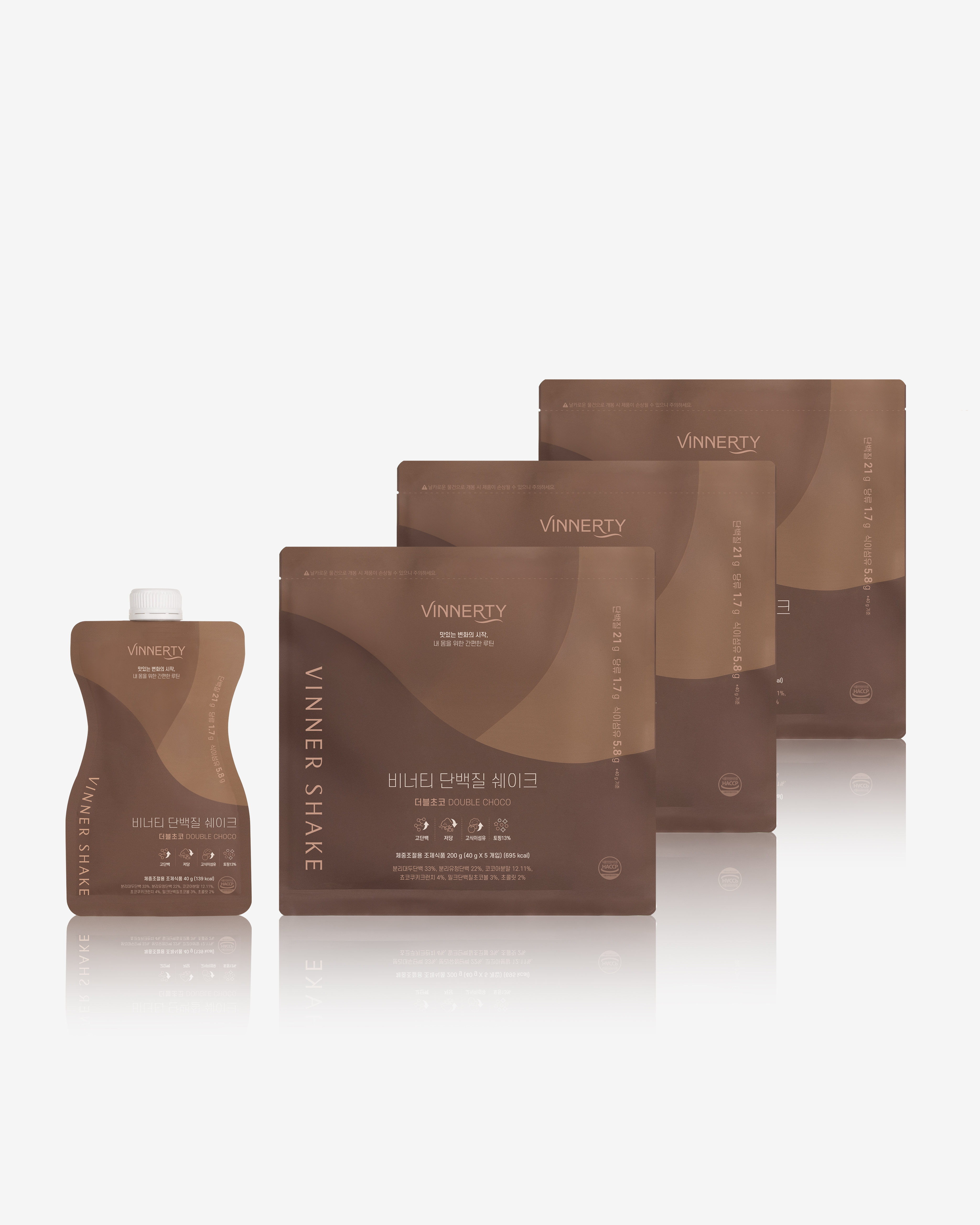 비너티 단백질 비너쉐이크 맛있는 다이어트 식사대용 프로틴 단백질 파우더 딥초코, 200g, 3개 - 상품 이미지