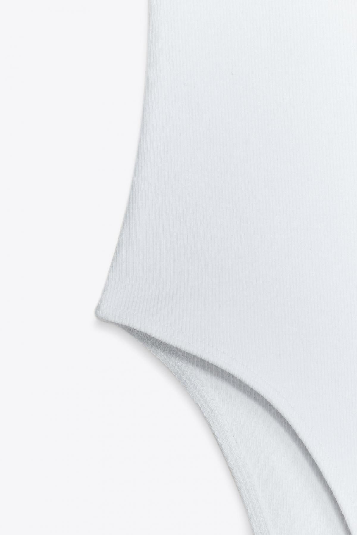 자라 미니멀 골지 슬리브리스 바디수트 4424/323 WHITE 이미지 7
