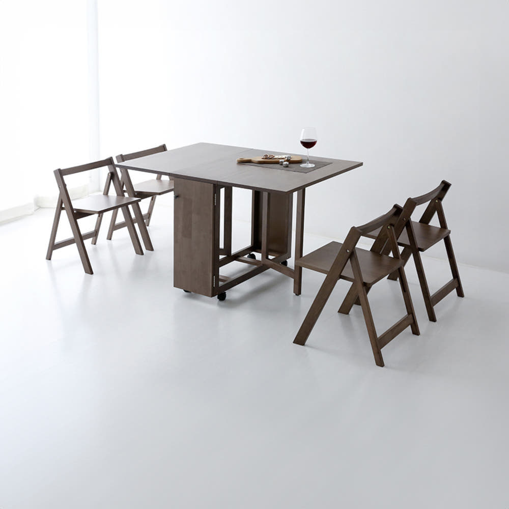 필몬 4인 원목접이식테이블 세트 DCM74120 1200mm, 캄포어베니어 7512.3271