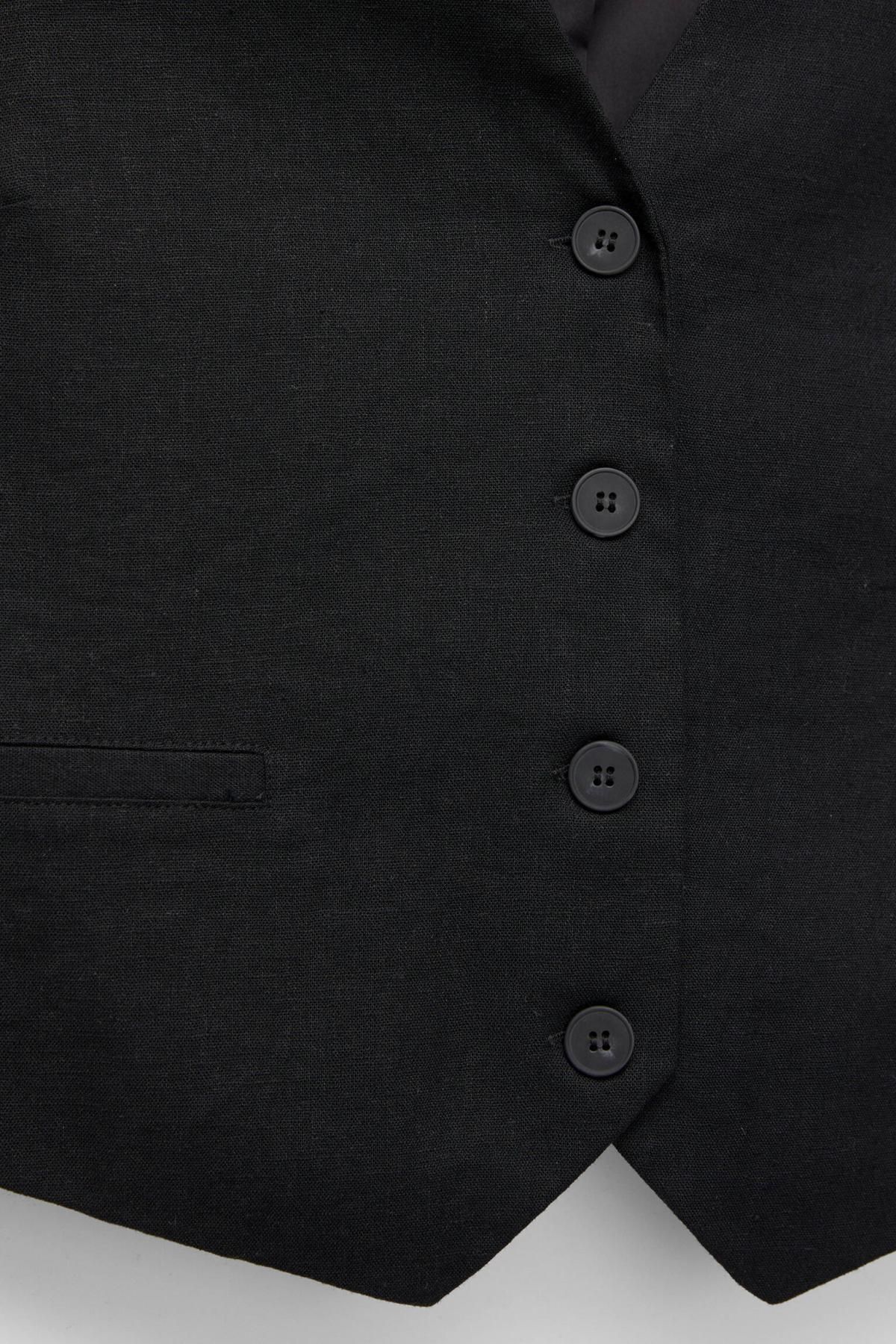 풀앤베어 클래식 테일러드 수트 베스트 3773/308 BLACK - 상세 이미지 3