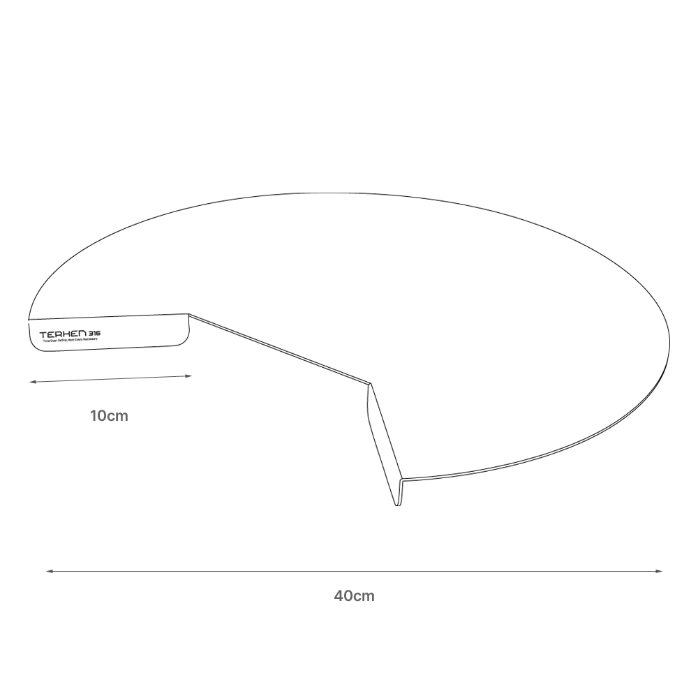 테르헨 316 스테인레스 도마 ㄱ 절곡형 40cm, 코너용 - 상세 이미지 5