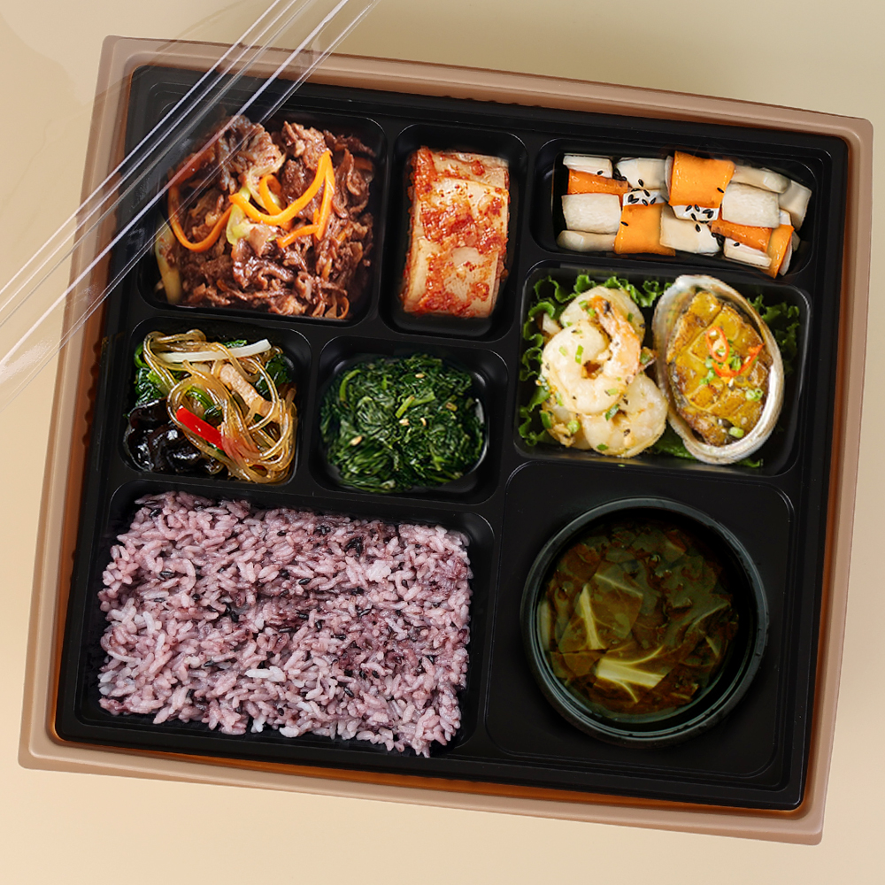 프리미엄 정찬도시락 50세트 정찬외피PP 일회용 고급도시락 배달 포장용기 - 상세 이미지 5