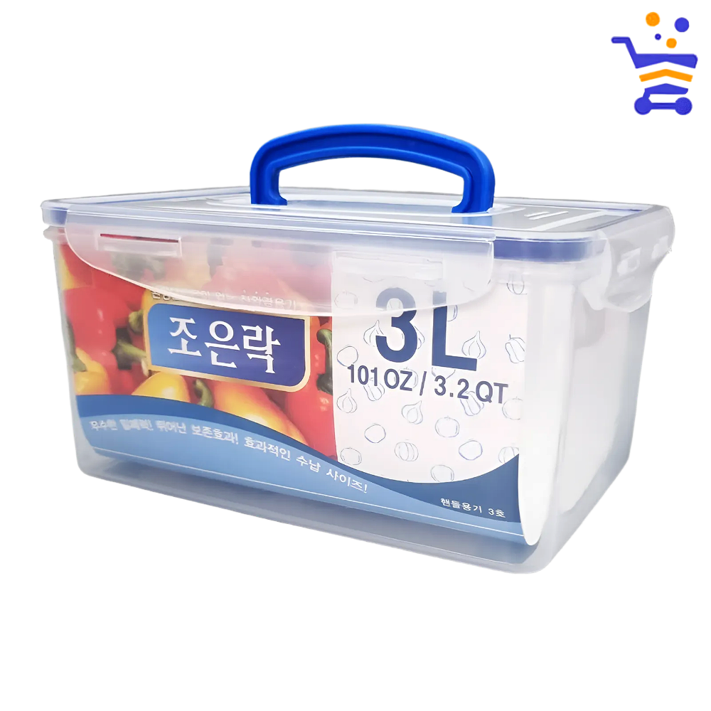 국산 조은락 투명 밀폐용기 김치통 3L 업소 반찬보관 김치냉장고 김장김치통 (2175) - 메인 이미지