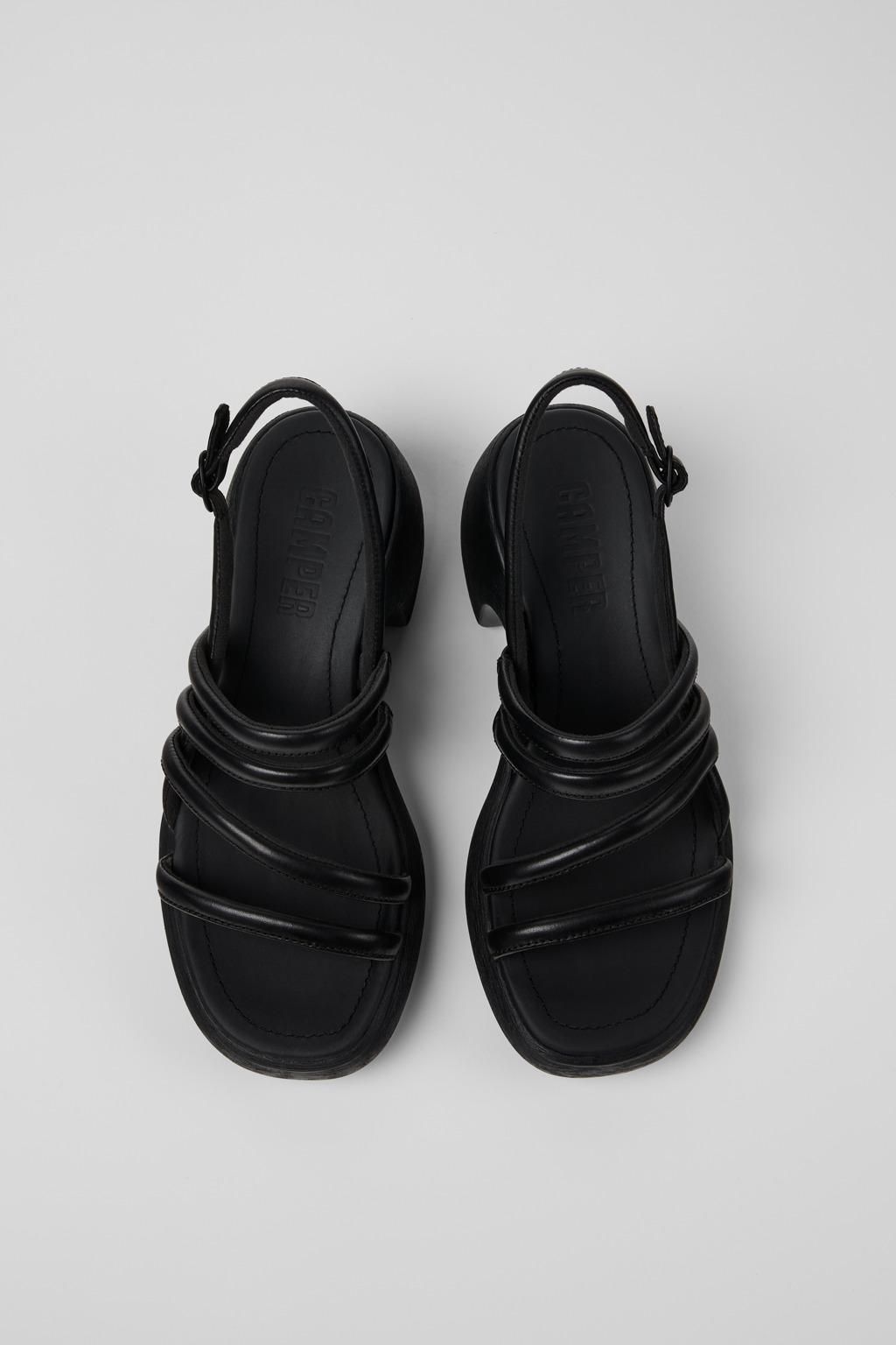 캠퍼 플랫폼 스트랩 블랙 레더 샌들 Thelma Sandal K201723-001 BLACK - 상세 이미지 4