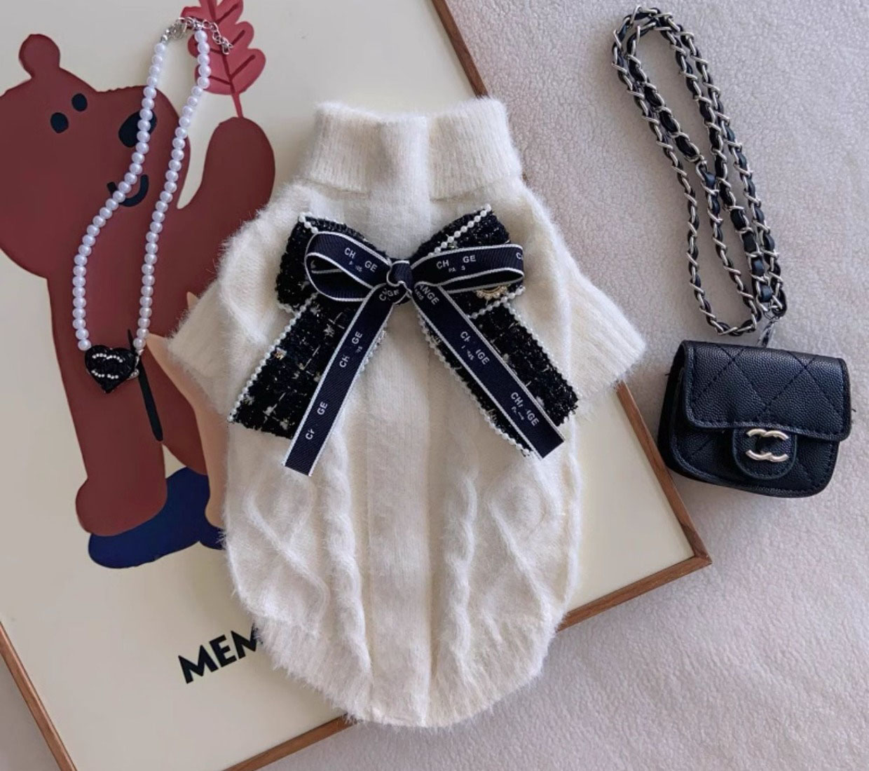 펫드로왕 강아지옷 겨울 니트 스웨터 애견 티셔츠 3종 4size - 상세 이미지 4