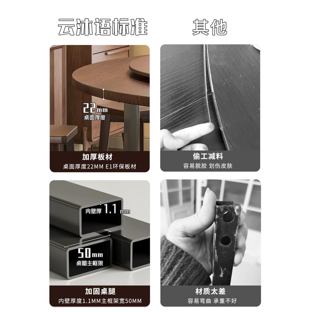 중국집 원형테이블 레스토랑 블랙월넛 연회장 탁자 회전판 턴테이블 - 상세 이미지 4