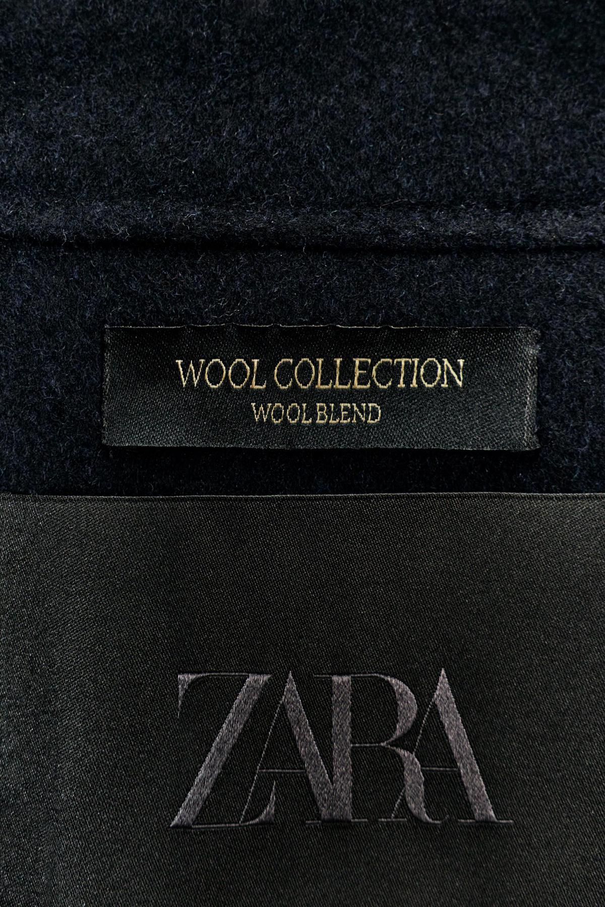 자라 오버사이즈 테크니컬 울블렌드 케이프 롱코트 7522/261 NAVY BLUE - 상세 이미지 5