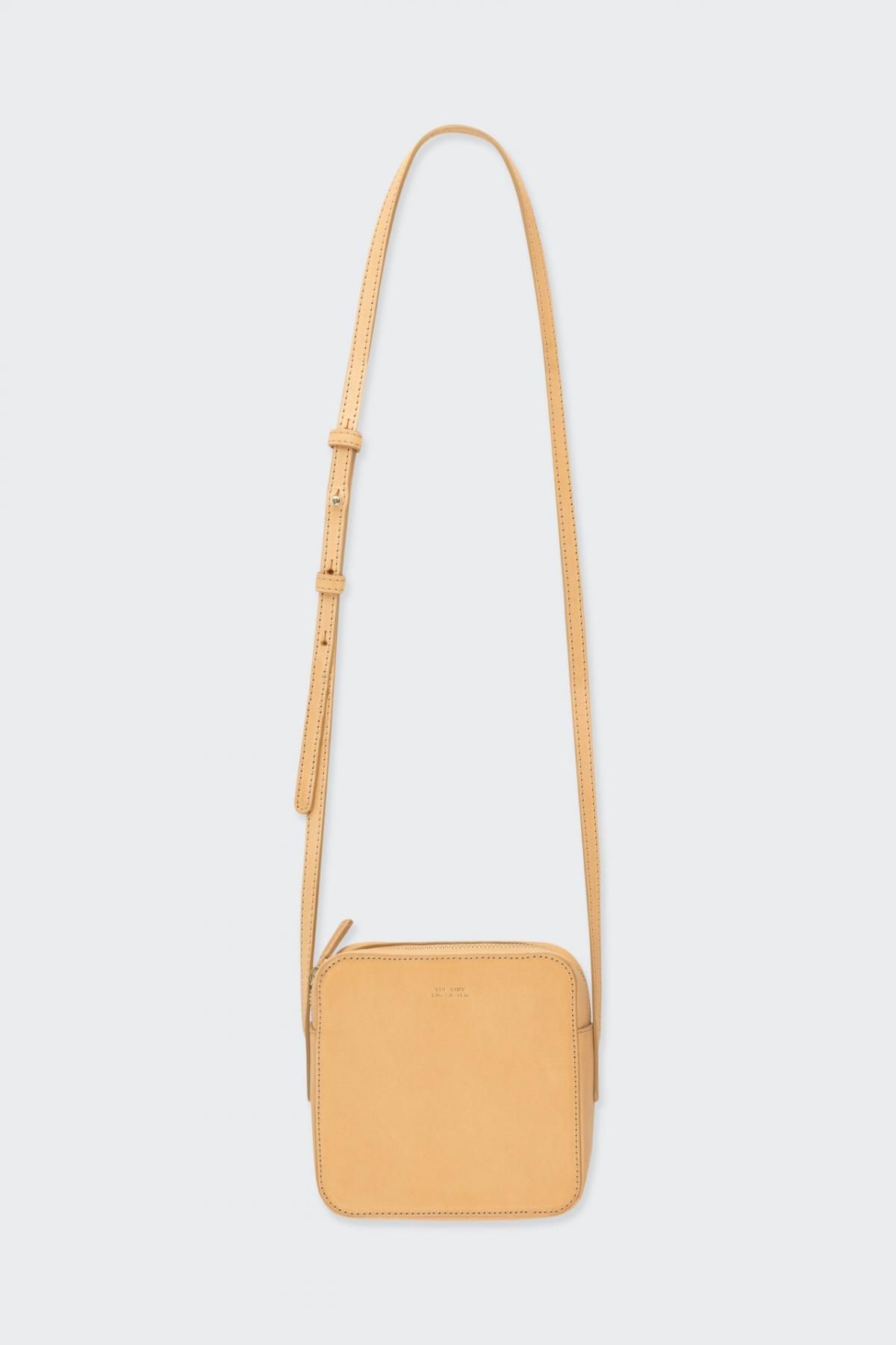 타이니코튼 미니멀 스퀘어 레더 크로스백 Bolso Cuadrado Piel Vini TTBS-027J20 ALMOND - 상세 이미지 2