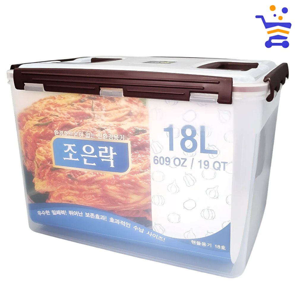 국산 조은락 대용량 대형 투명 밀폐용기 18L 김치통 업소용 김치냉장고 김장통 김장김치통 - 메인 이미지