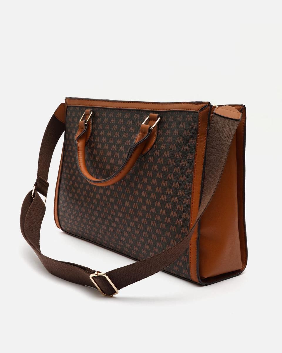 미사코 모노그램 패턴 토트 13인치 노트북 가방 Monogramas-4900371133016 BROWN - 상세 이미지 5