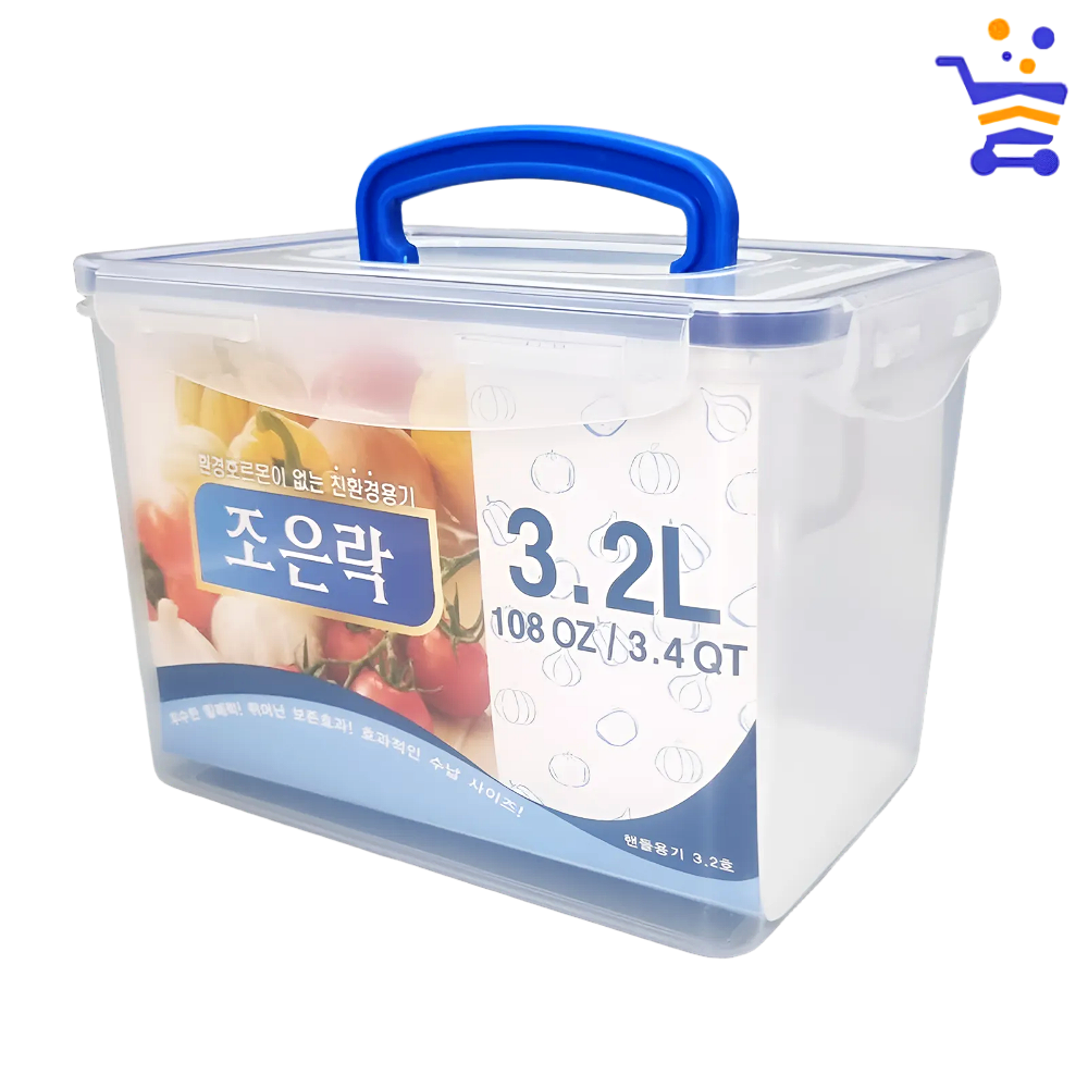 국산 조은락 투명 밀폐용기 김치통 3.2L 업소 냉장고 반찬 김치냉장고 김장통 김장김치통 - 메인 이미지