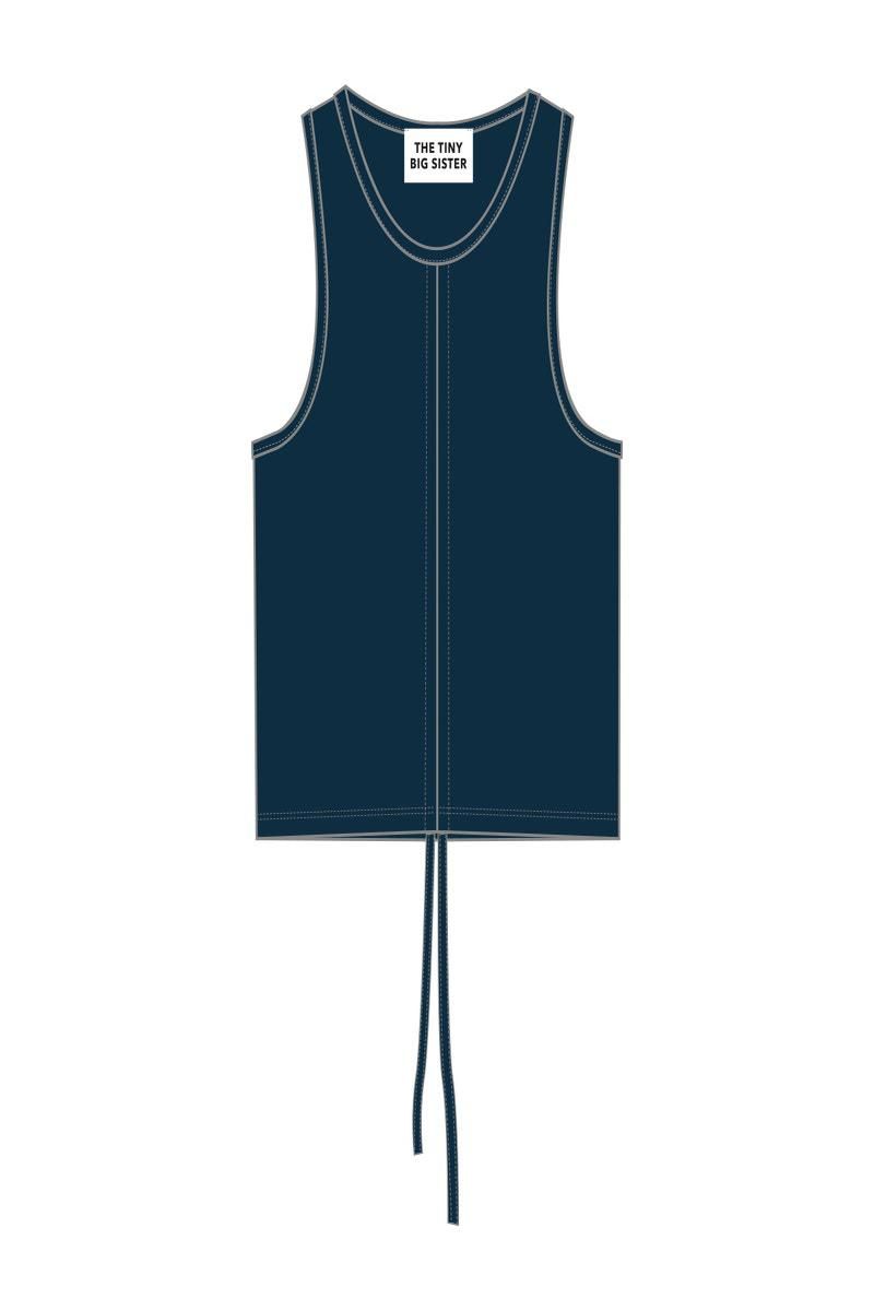 타이니코튼 베이직 슬림핏 민소매 티셔츠 SS25-724107 NAVY - 상세 이미지 2
