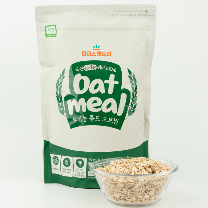 국산 유기농 롤드 오트밀 2kg(1kg+1kg) 국산 100% 아침식사 대용 오버나이트 사진 6