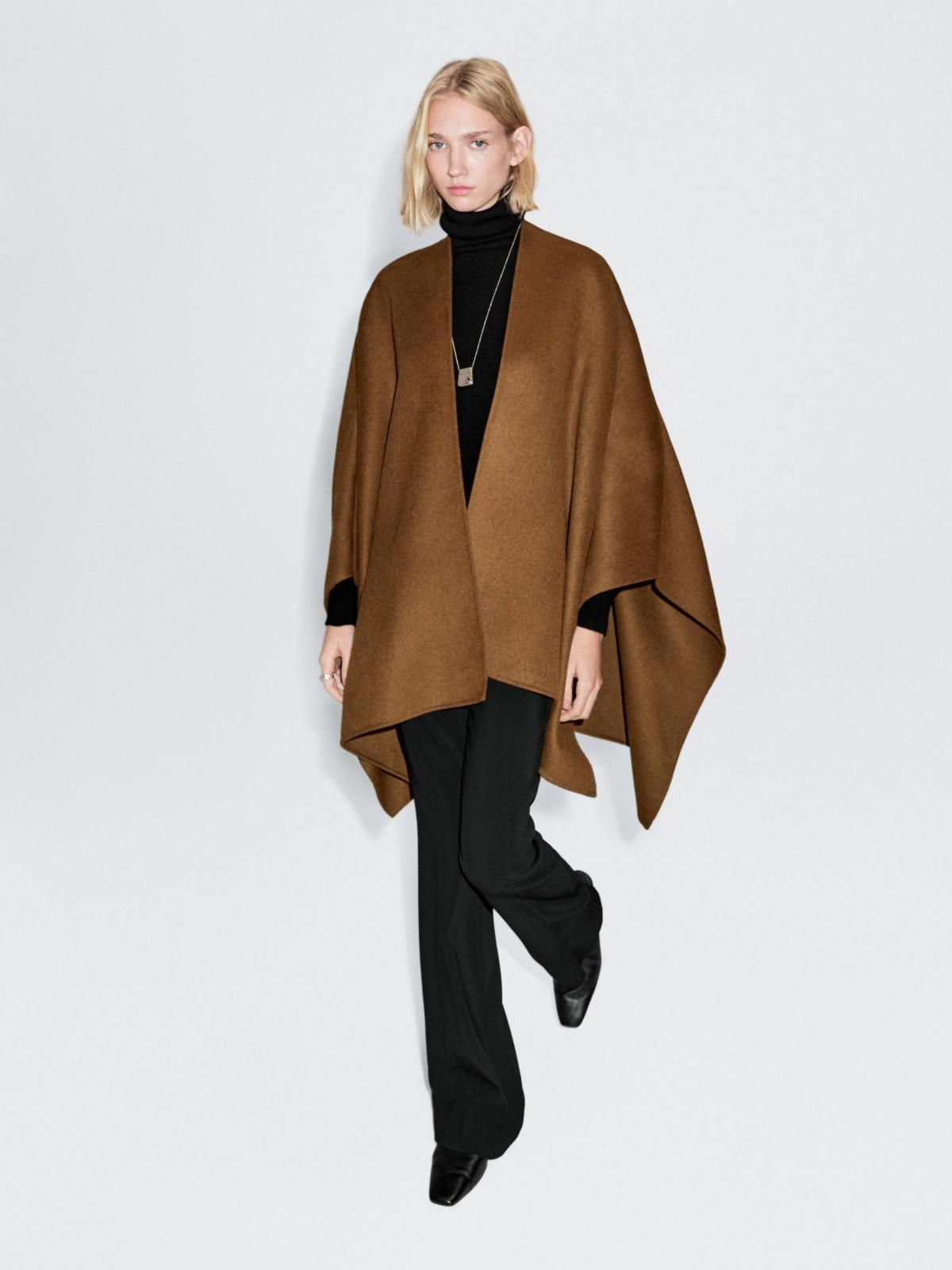마시모두띠 울블렌드 소프트 페미닌 케이프 6352/664 CAMEL - 상세 이미지 4