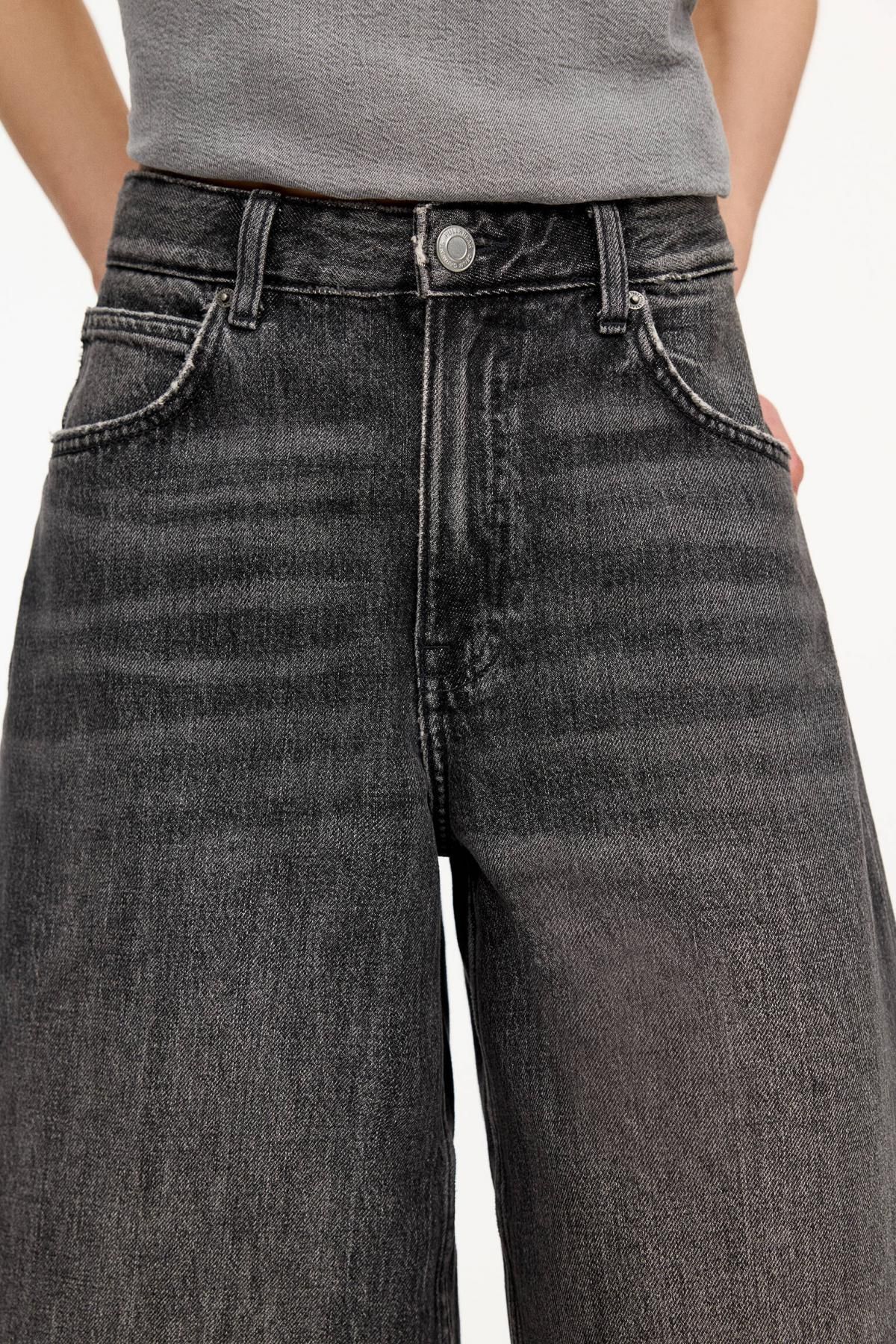 풀앤베어 Y2K 로우라이즈 데님 버뮤다 조트 3689/345 MEDIUM GREY - 상세 이미지 5