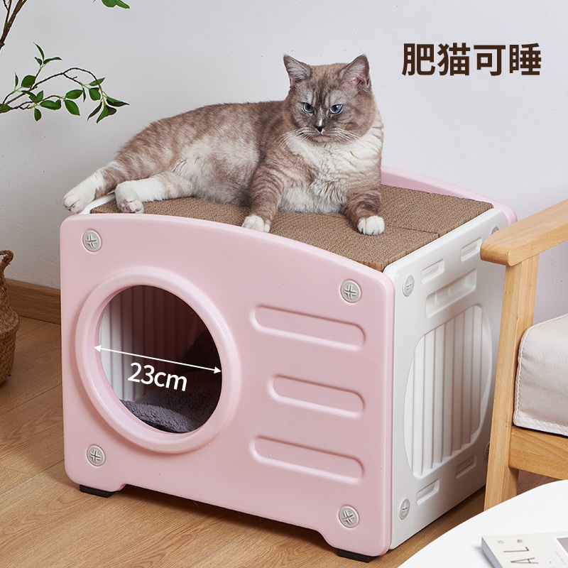 고양이 숨숨집 급식소 애견 동굴 보온 캣츠맘 강아지집 실외 야외 그린 - 상세 이미지 3