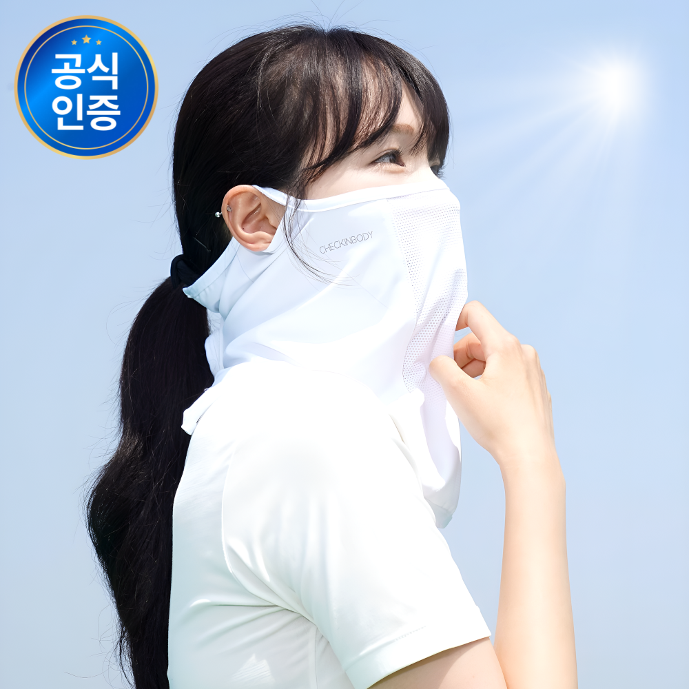 체크인바디 자외선차단마스크 골프마스크 저자극 냉감 얼굴햇빛가리개 러닝 등산 자전거 낚시 - 상품 이미지