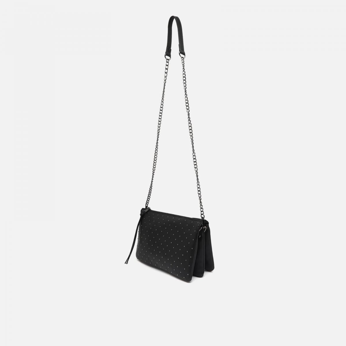 미사코 메탈릭 디테일 베이직 블랙 체인 숄더백 BETSYS-4900441002013 BLACK - 상세 이미지 2
