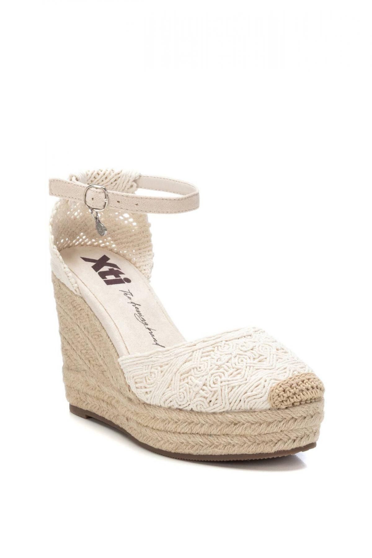 엑스티아이 에스파드류 웨지 스트랩샌들 여성 비건 텍스타일 Xti 1529574 BEIGE - 상세 이미지 3