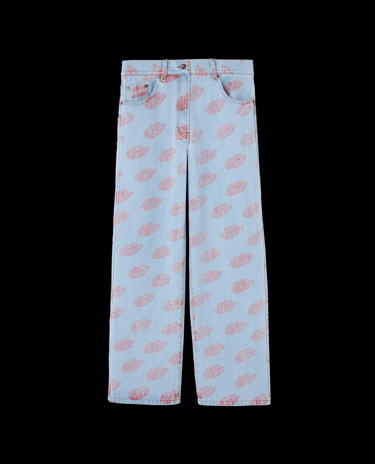 타오 연청 키싱 프린트 스트레이트핏 키즈 데님팬츠 S25149-074_BC ONE COLOR - 메인 이미지
