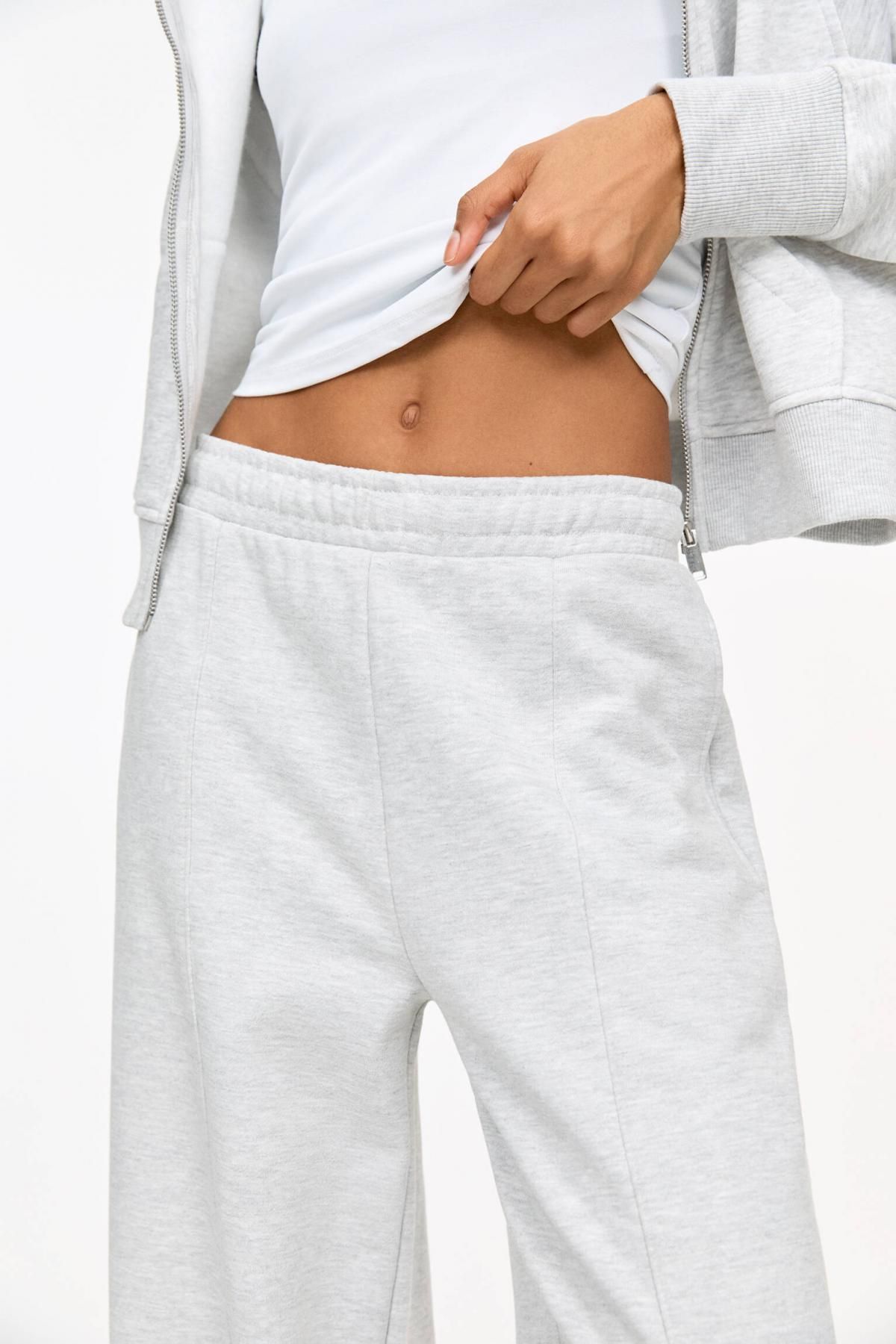 풀앤베어 테크니컬 스트레이트 트레이닝 팬츠 3680/385 GREY MARL - 상세 이미지 5