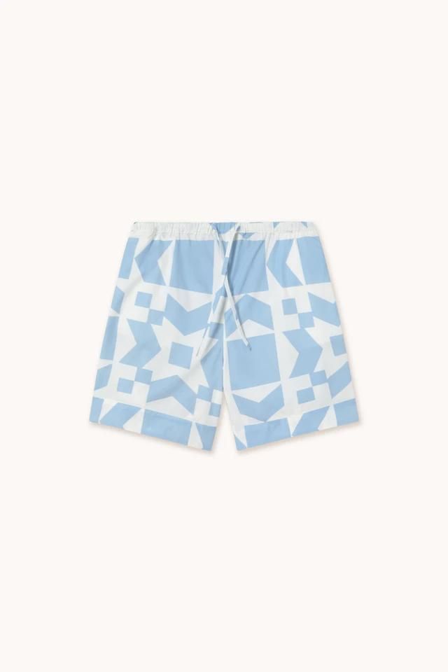 타이니코튼 지오메트릭 패턴 라이트블루 숏 팬츠 SS25-645R34 ONE COLOR - 상품 이미지