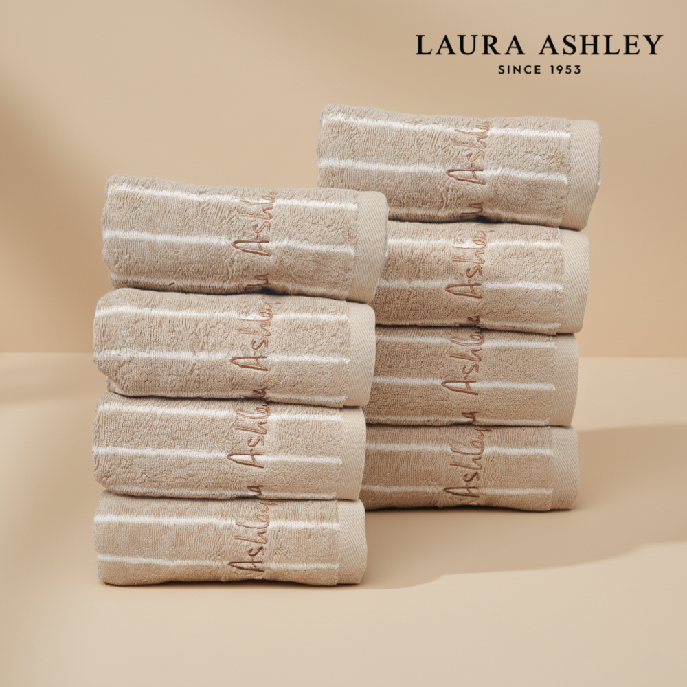 로라애슐리 수건 60수 선물세트 8장 뉴클래식 엘더우드 스트라이프 타올