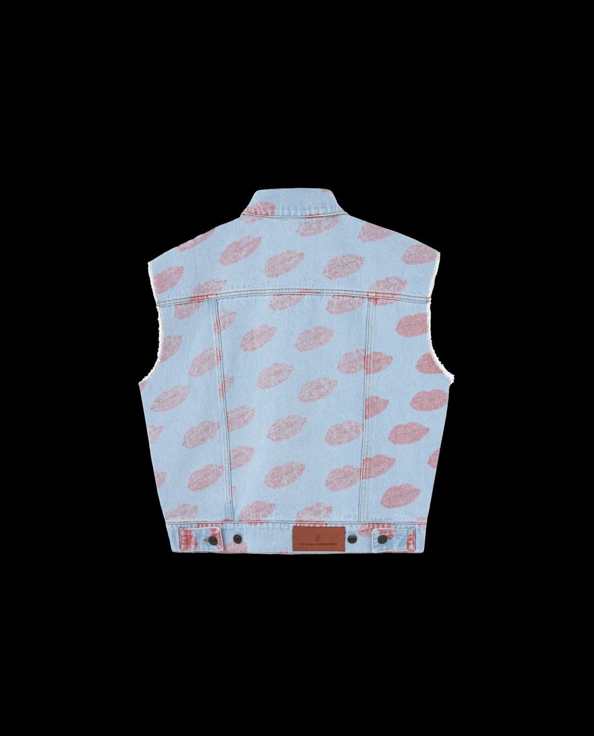 타오 데님 키즈 소프트블루 프린트 베스트 S25148-074_BC ONE COLOR - 상세 이미지 4