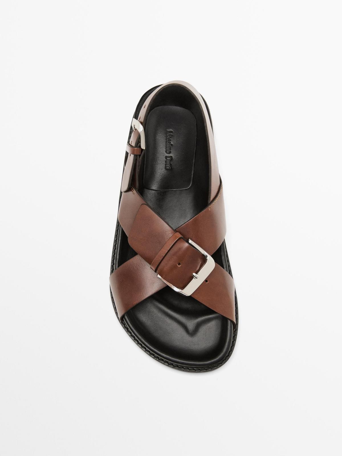 마시모두띠 프리미엄 레더 크로스 스트랩 샌들 1709/650 LEATHER - 상세 이미지 3