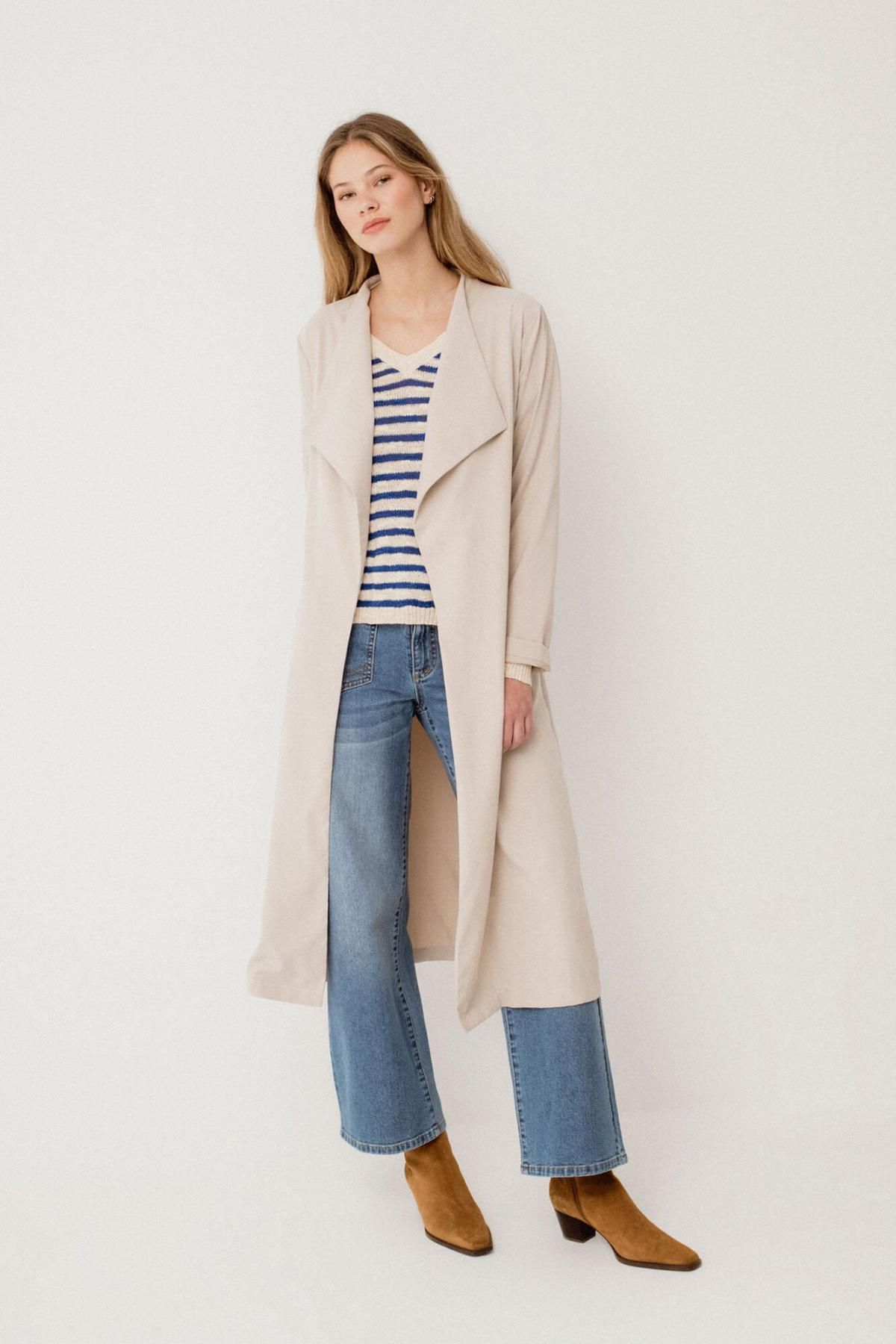 빌라 에코 라이트 롱 벨트 트렌치코트 7930189 BEIGE - 상세 이미지 2