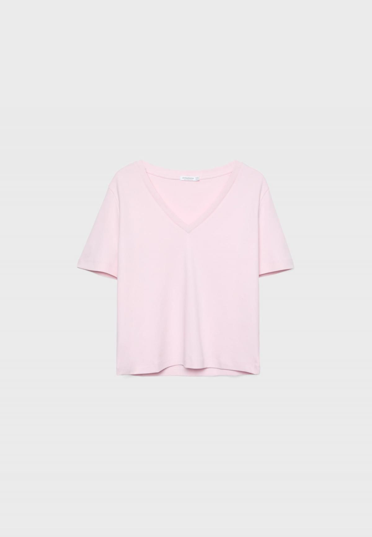 스트라디바리우스 헤비웨이트 브이넥 베이직 반팔 티셔츠 2544/286 PASTEL PINK - 상품 이미지
