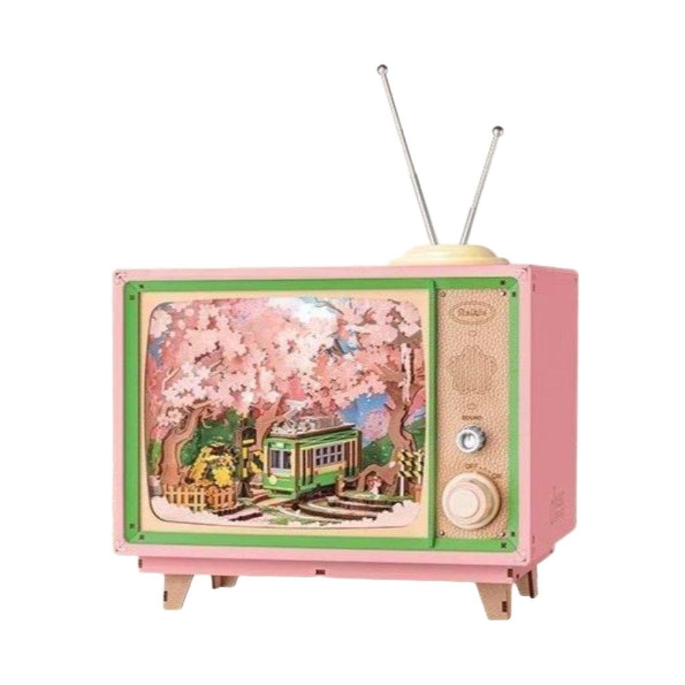 벚꽃 여행 뮤직박스 오르골 핸드메이드 모형 블록 DIY 벚꽃 꿈 여행 - 상품 이미지