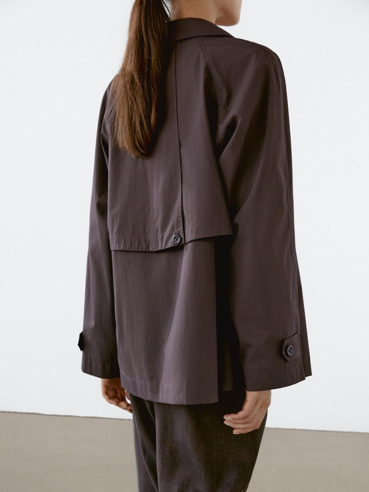 마시모두띠 클래식 더블 트렌치 코튼블렌드 브라운 트렌치코트 6700/222 BURGUNDY - 상세 이미지 5