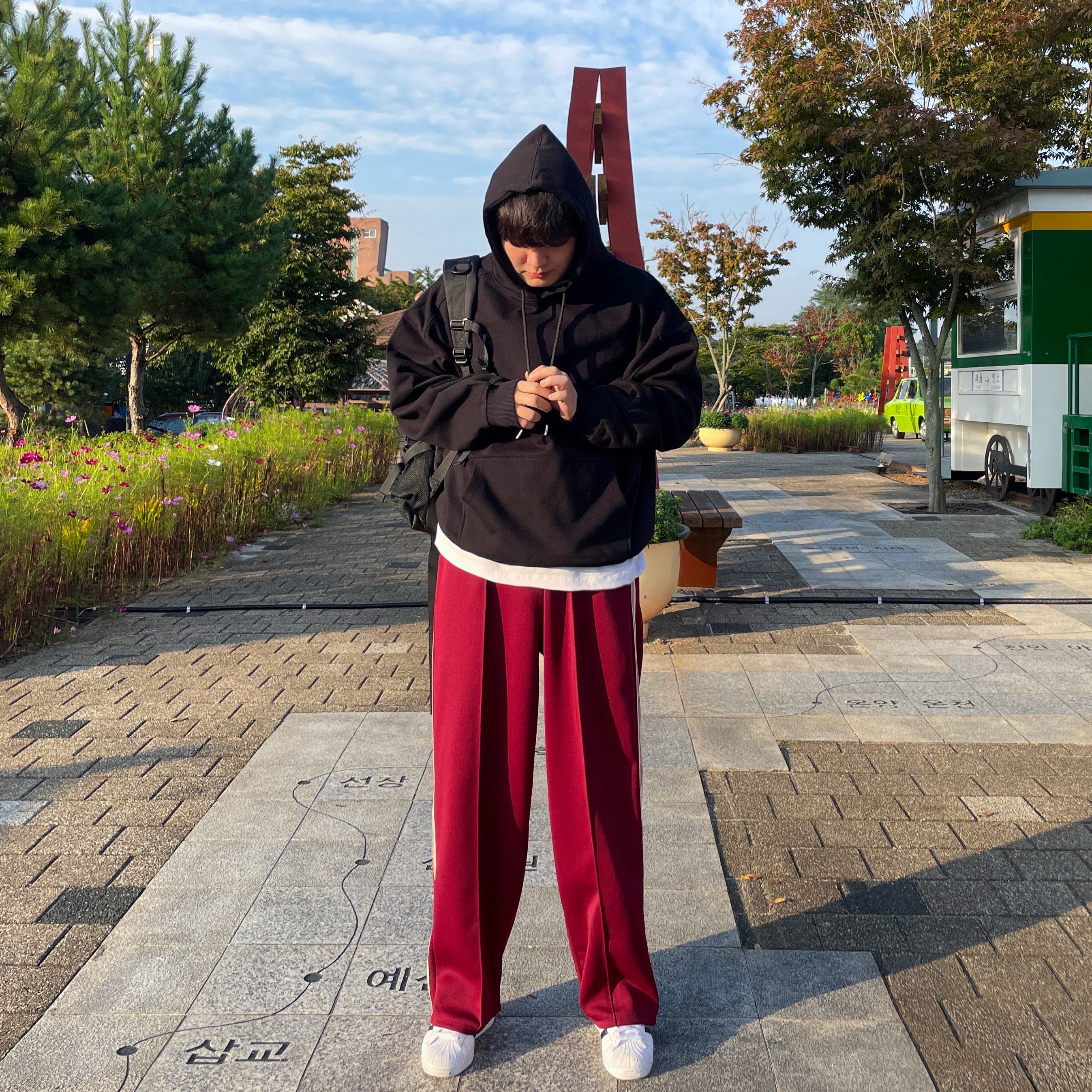 헤비웨이트 오버핏후드티 무지후드티 남자크롭 이미지 8