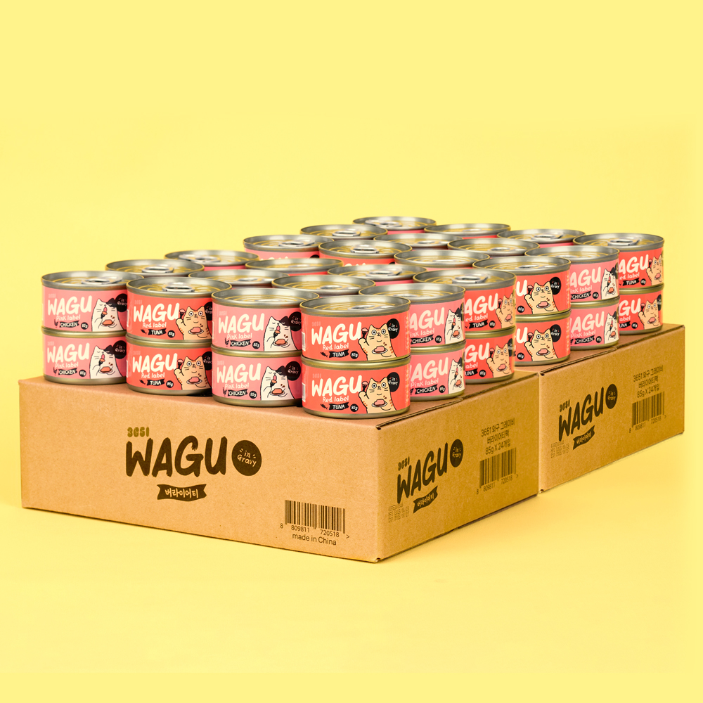 3651 와구 고양이 간식 습식캔 버라이어티팩, 85g, 48개 제품 이미지