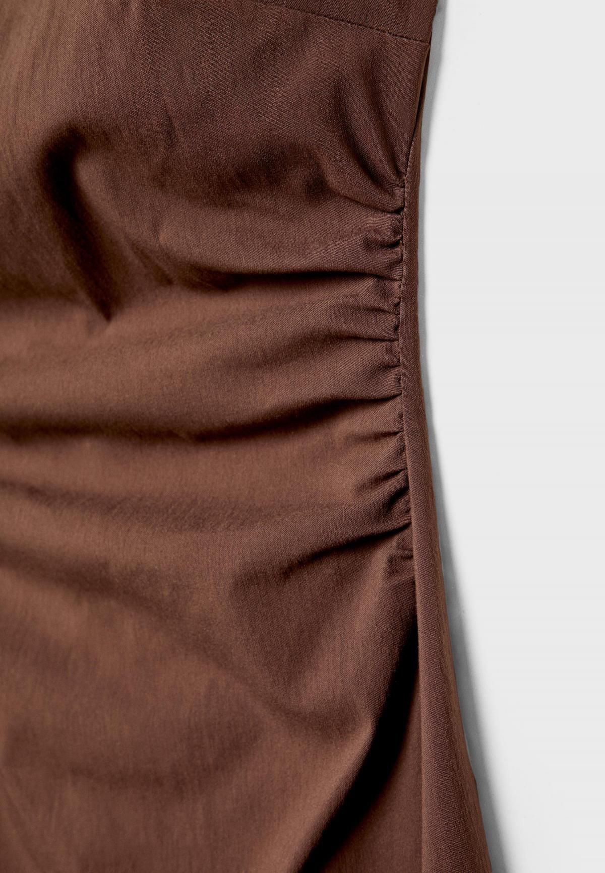 스트라디바리우스 슬림핏 미디 홀터넥 원피스 2364/200 BROWN - 상세 이미지 3