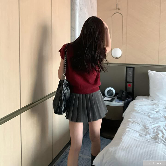 헤르 반목 캡소매 울 니트 5col 가을 겨울 이너 폴라 루즈핏 보송 부드러운 제이플로우 이미지 6