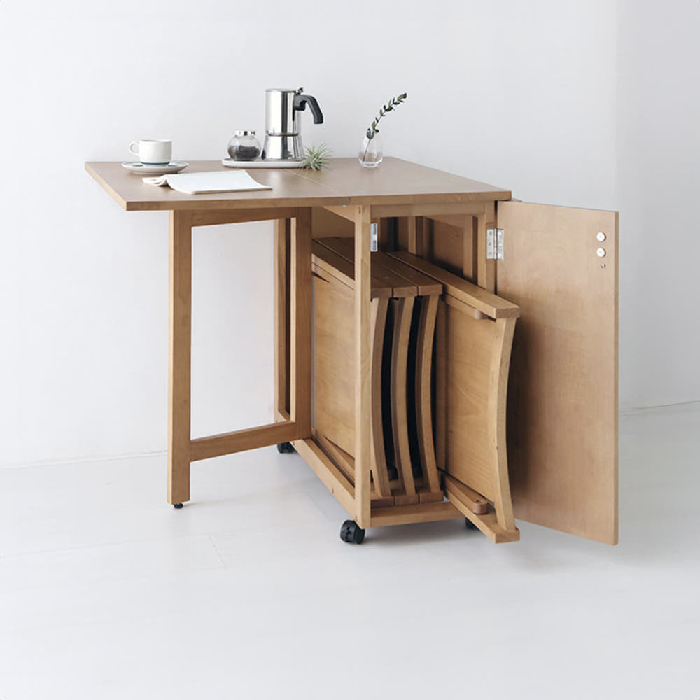 필몬 4인 원목접이식테이블 세트 DCM74120 1200mm, 캄포어베니어 7512.3271