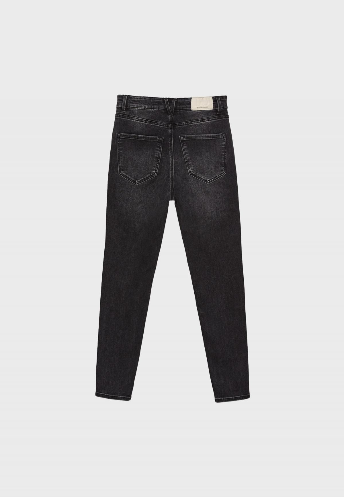 스트라디바리우스 테크니컬 슈퍼 하이웨이스트 스키니핏 흑청 청바지 1450/510 BLACK DENIM WASH - 상세 이미지 5